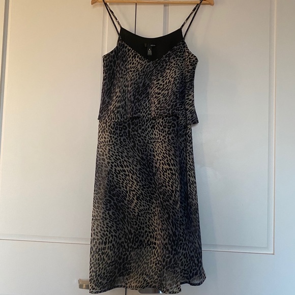 AQUA Leopard print Midi Dress Size: XS - Picture 1 of 6